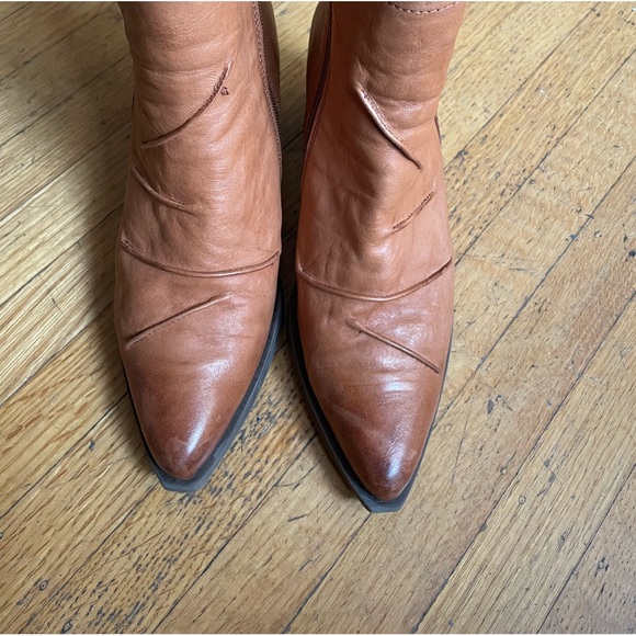 Light brown leather Casta booties - Picture 4 of 6